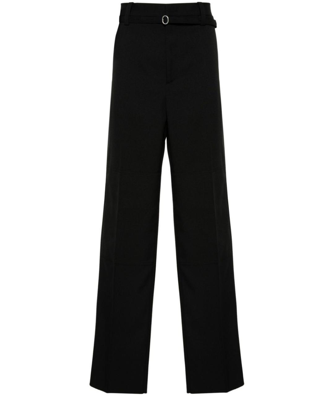 JIL SANDER Черные полиэстеровые повседневные брюки, фото 4