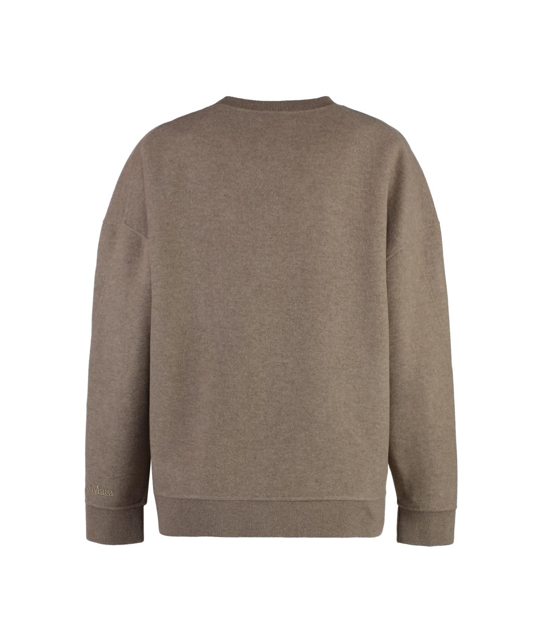 MAX MARA Бежевый шерстяной джемпер / свитер, фото 2