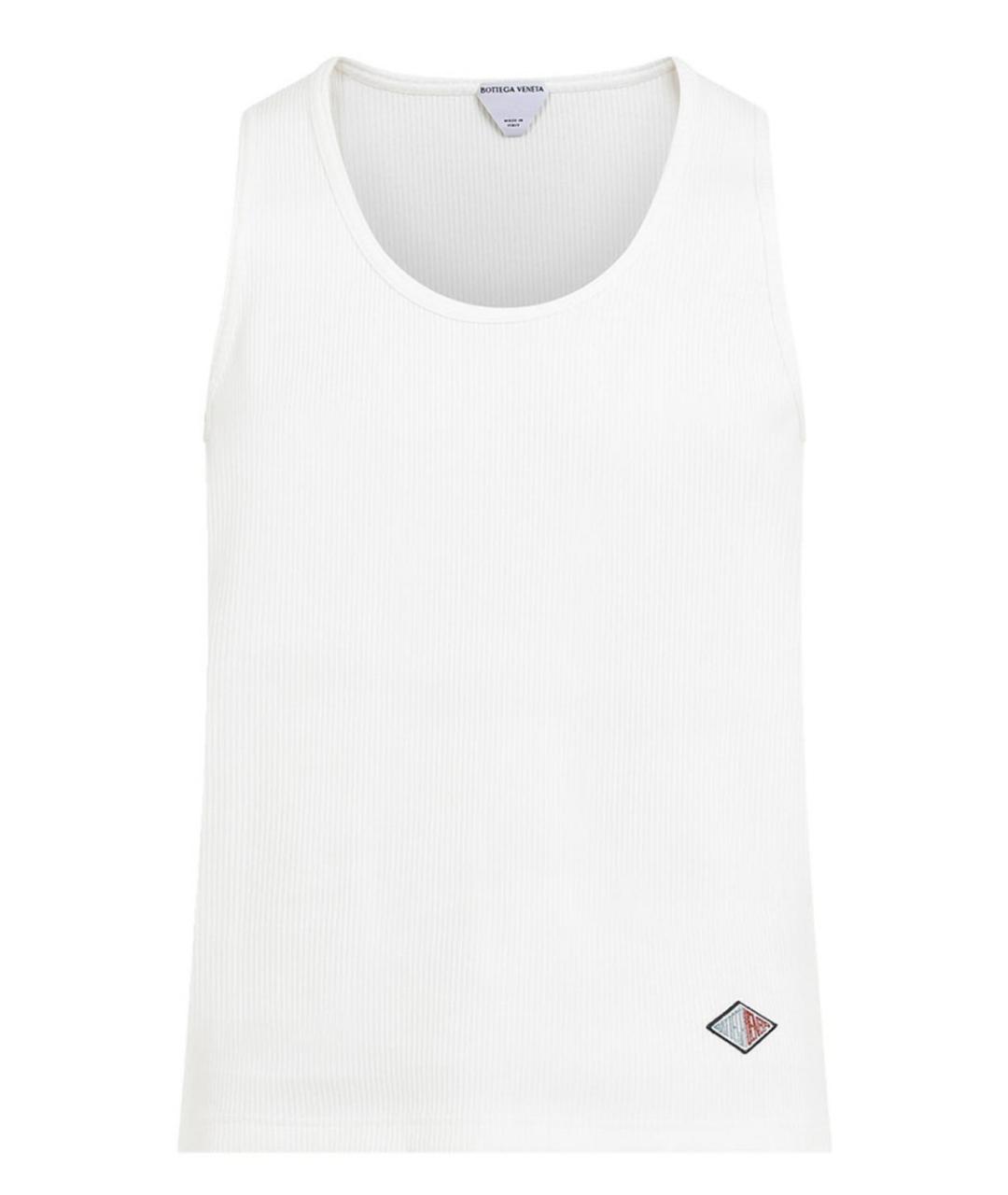 BOTTEGA VENETA Белая хлопковая майка, фото 1