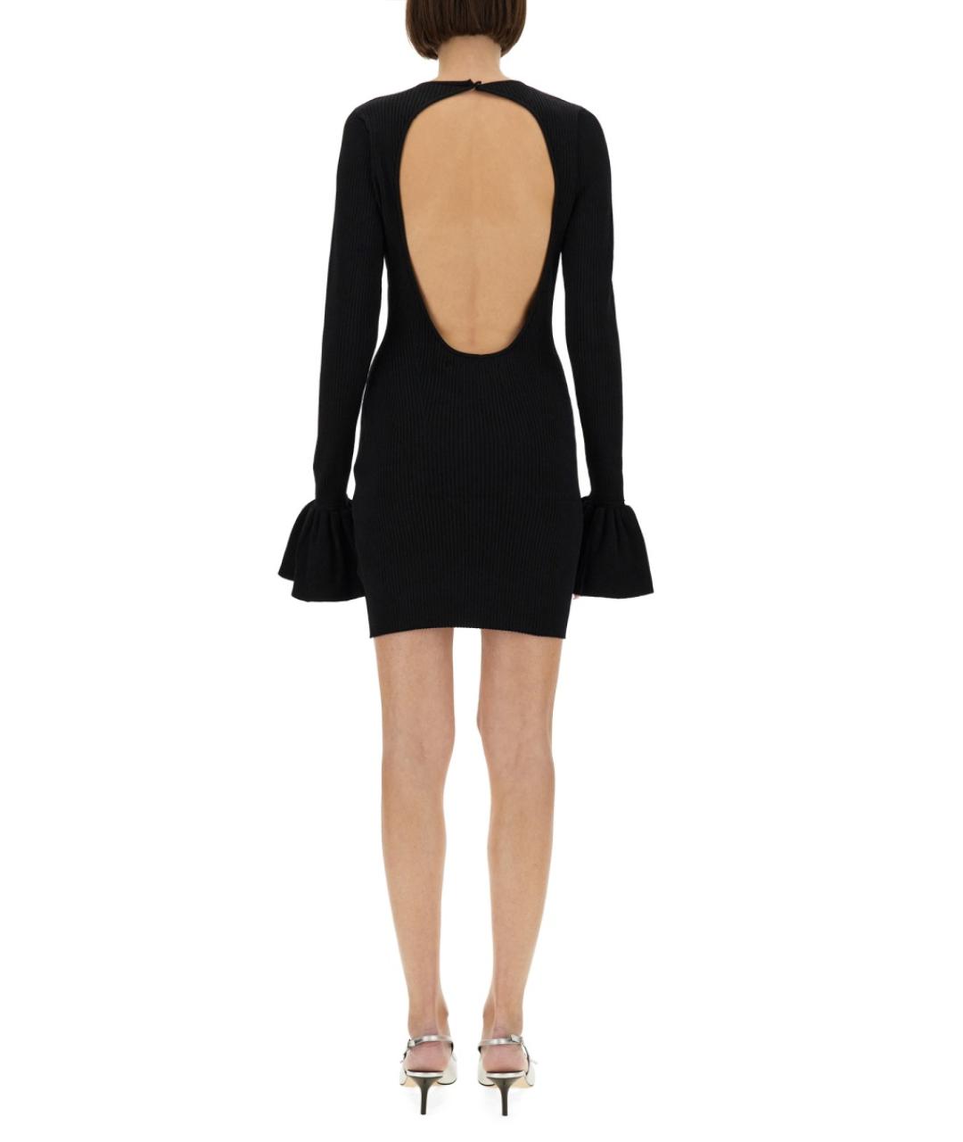 ROTATE Черное вискозное вечернее платье, фото 4