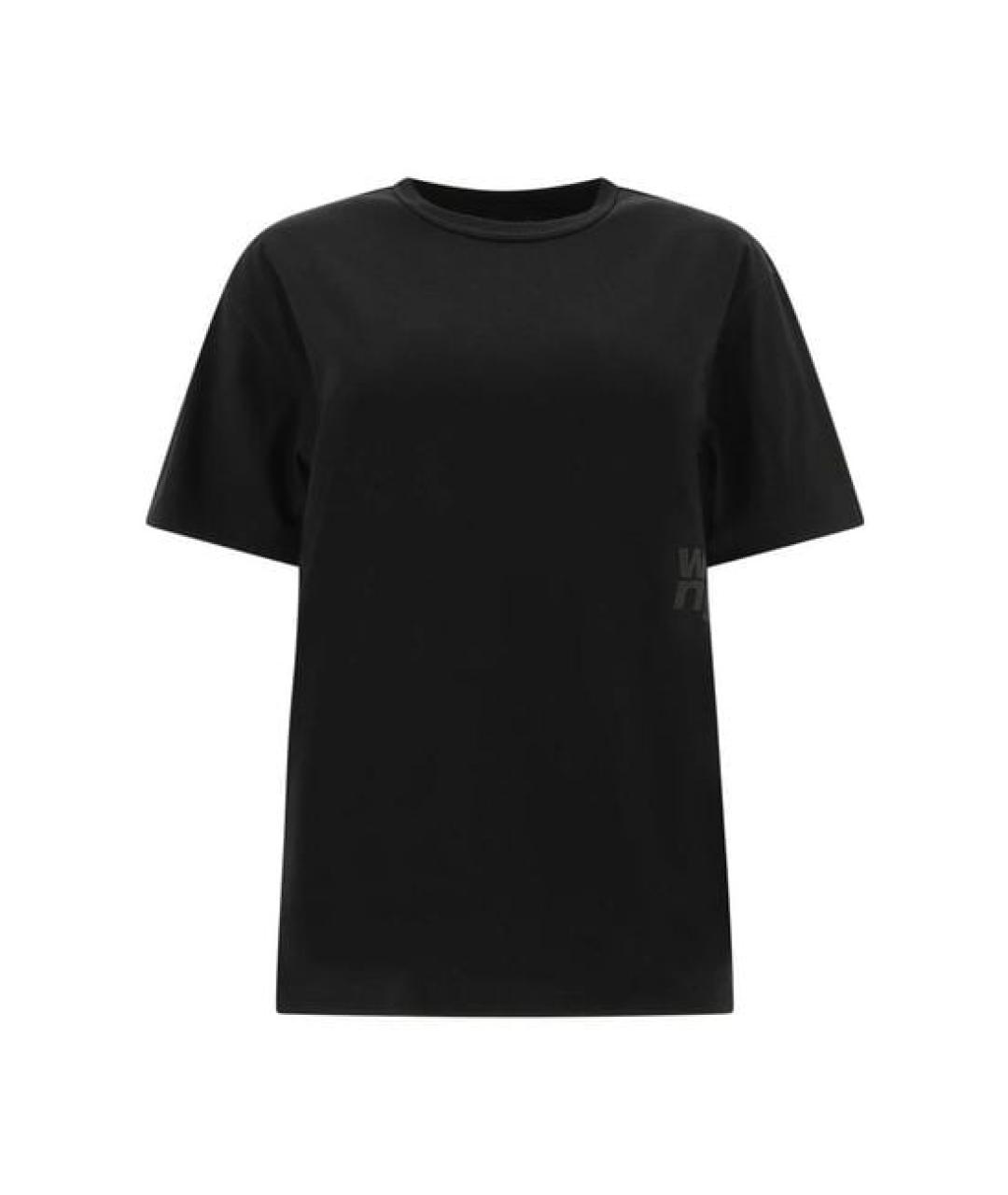 T BY ALEXANDER WANG Черная хлопковая футболка, фото 1