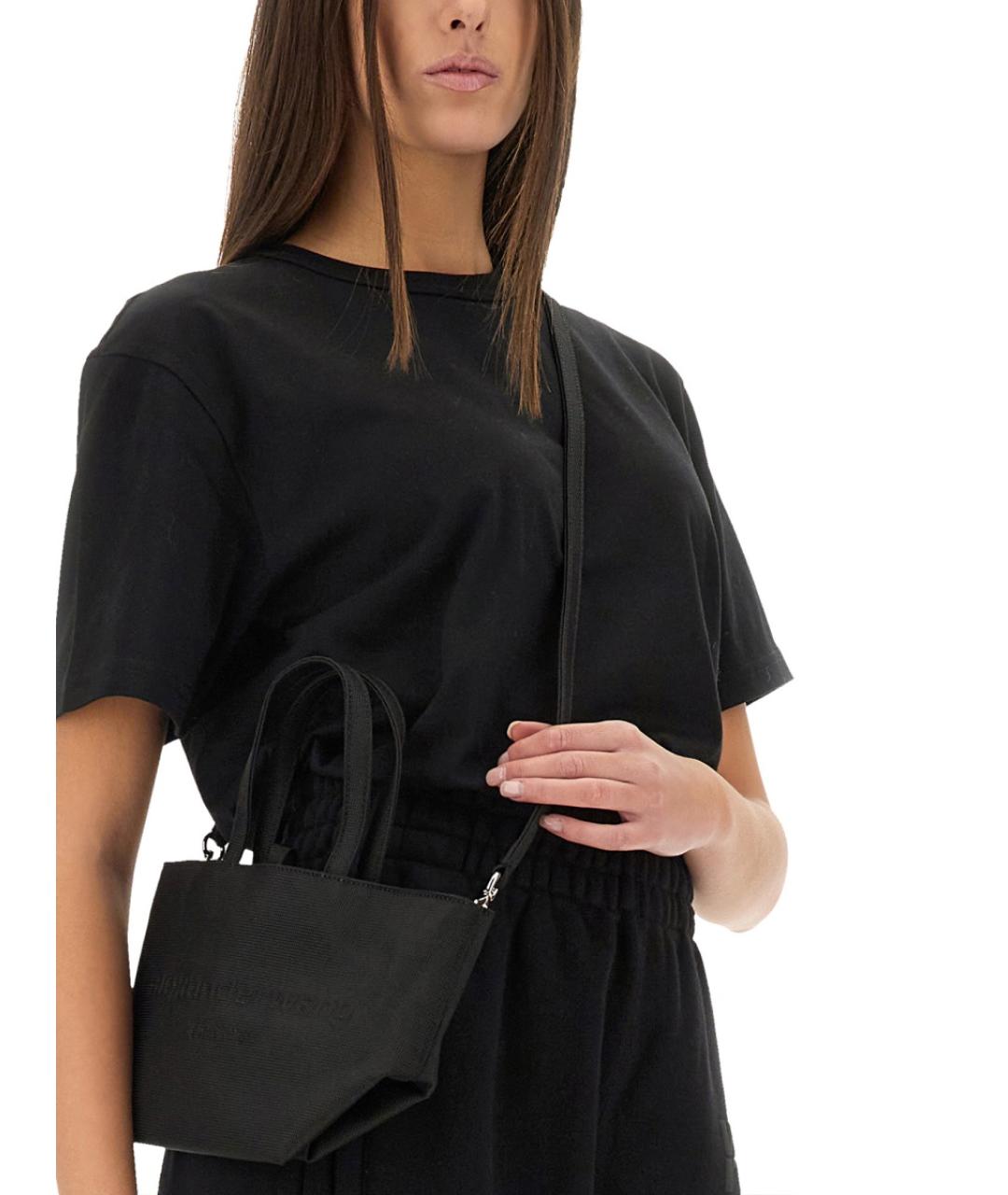 T BY ALEXANDER WANG Черная хлопковая футболка, фото 5