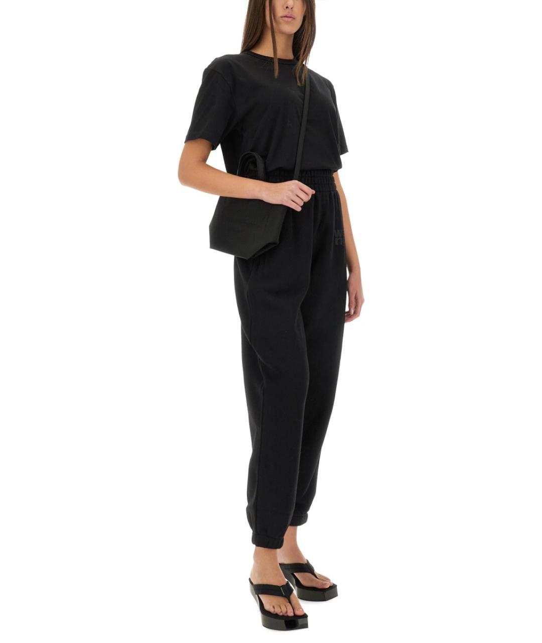 T BY ALEXANDER WANG Черная хлопковая футболка, фото 3