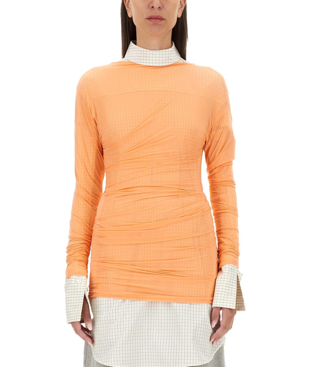 DRIES VAN NOTEN Оранжевая полиамидовая блузы, фото 2