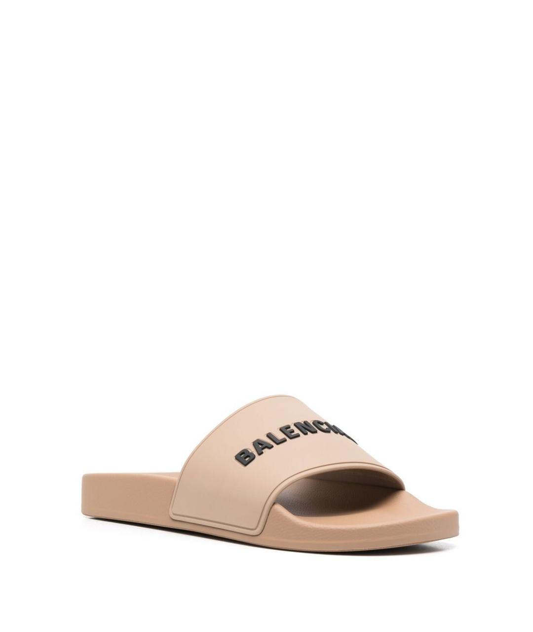 BALENCIAGA Бежевые шлепанцы, фото 2