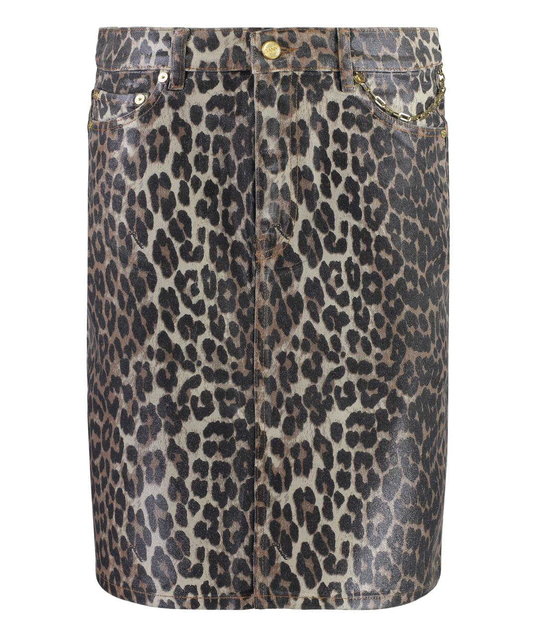 GANNI Мульти хлопковая юбка мини, фото 1