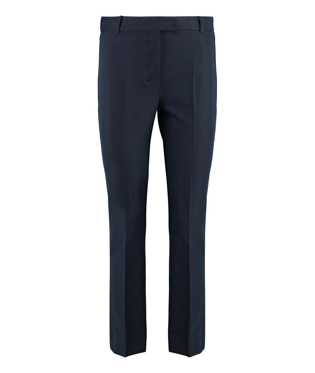 'S MAX MARA Темно-синие вискозные прямые брюки, фото 1