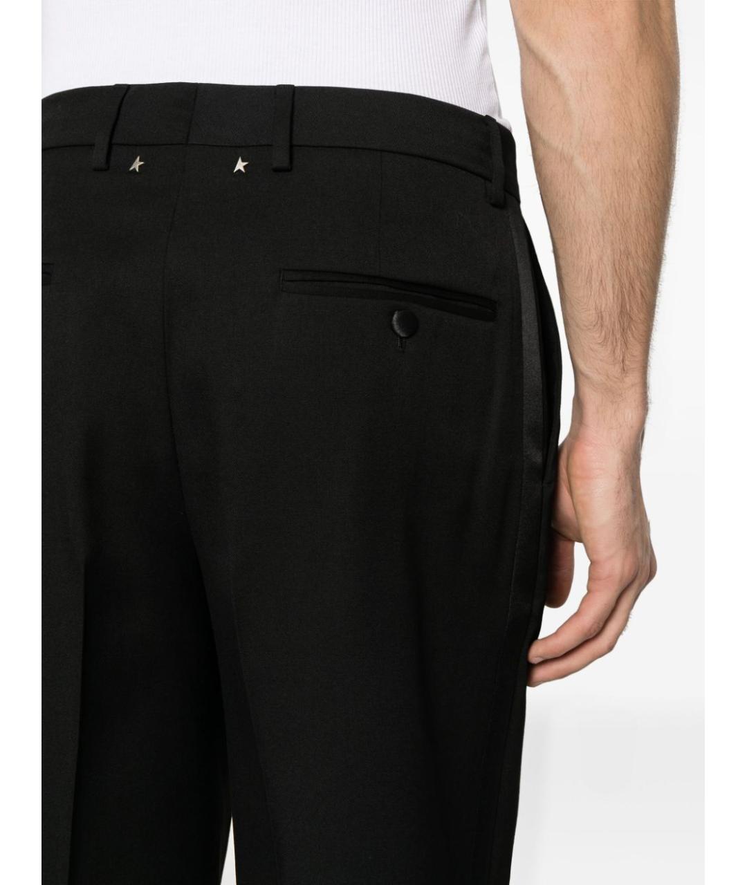 GOLDEN GOOSE DELUXE BRAND Черные шерстяные повседневные брюки, фото 5