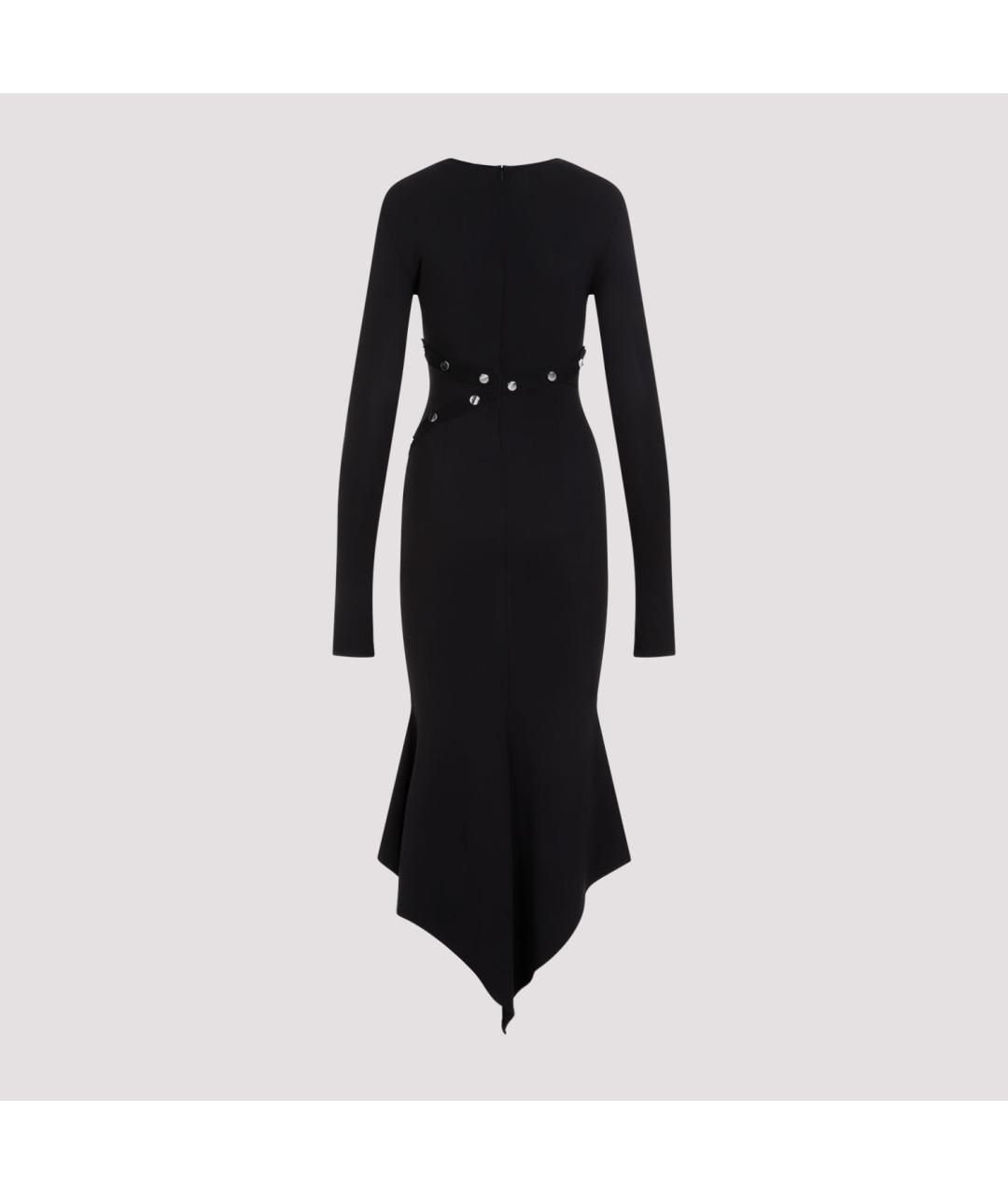 THE ATTICO Черное полиамидовое вечернее платье, фото 3