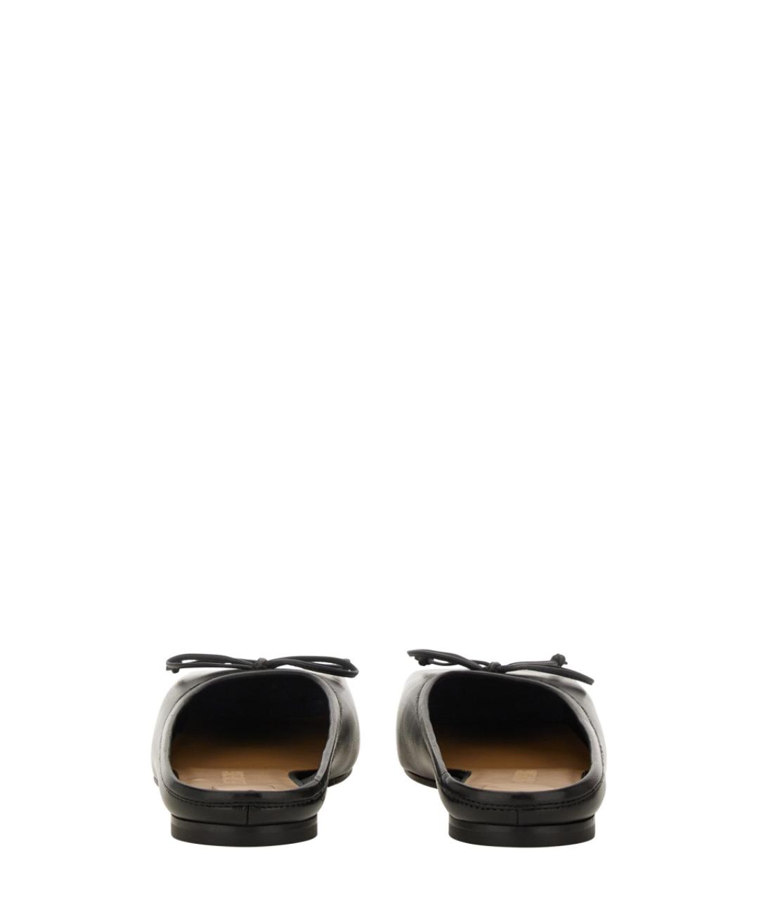 JACQUEMUS Черные кожаные балетки, фото 4