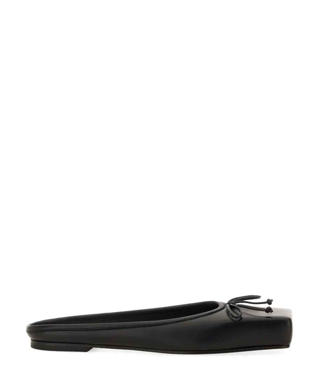 JACQUEMUS Черные кожаные балетки, фото 1