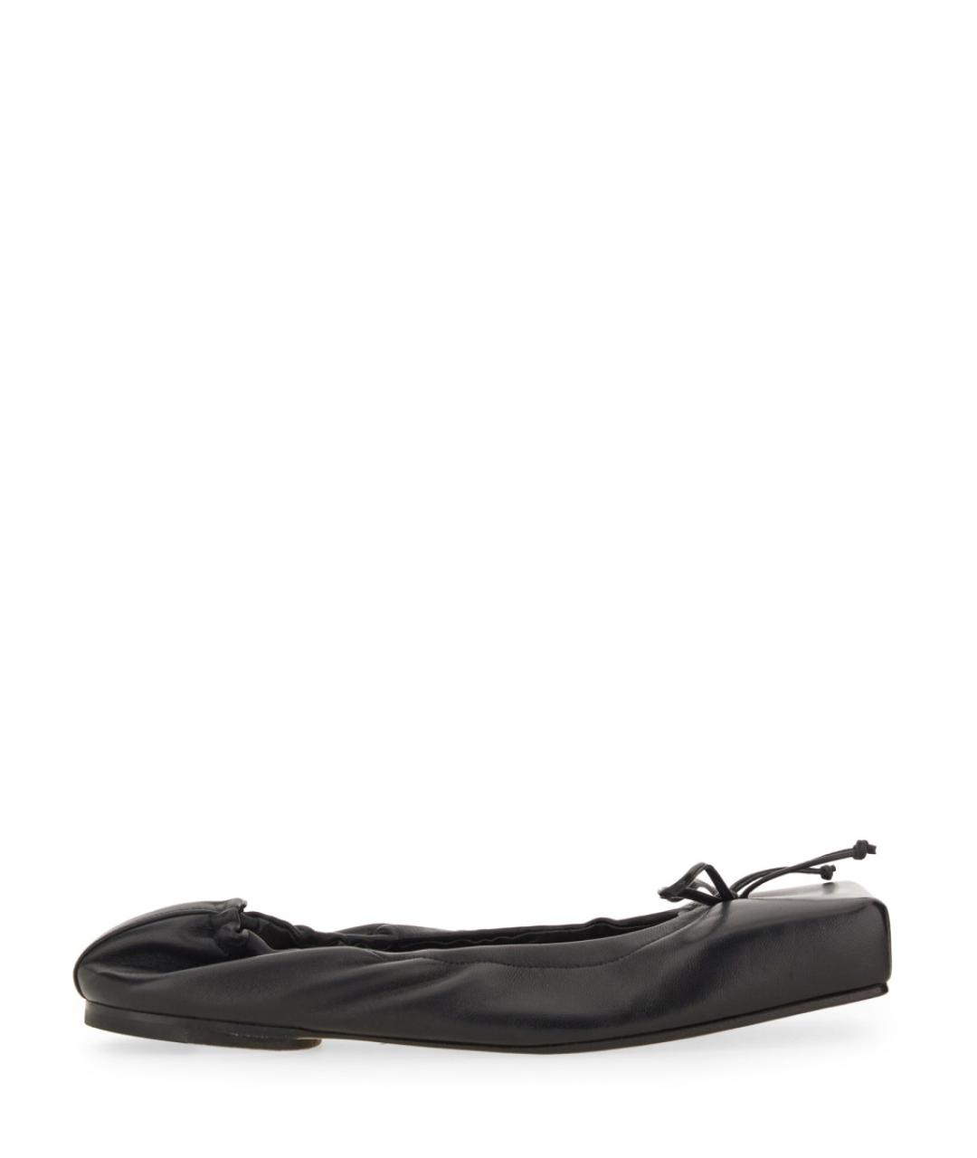 JACQUEMUS Черные кожаные балетки, фото 1