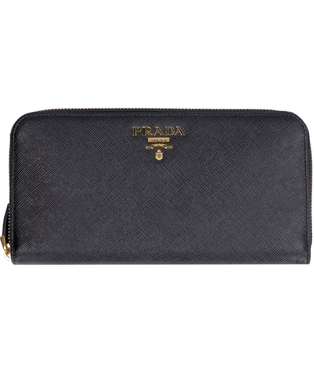 PRADA Черный кожаный кошелек, фото 2