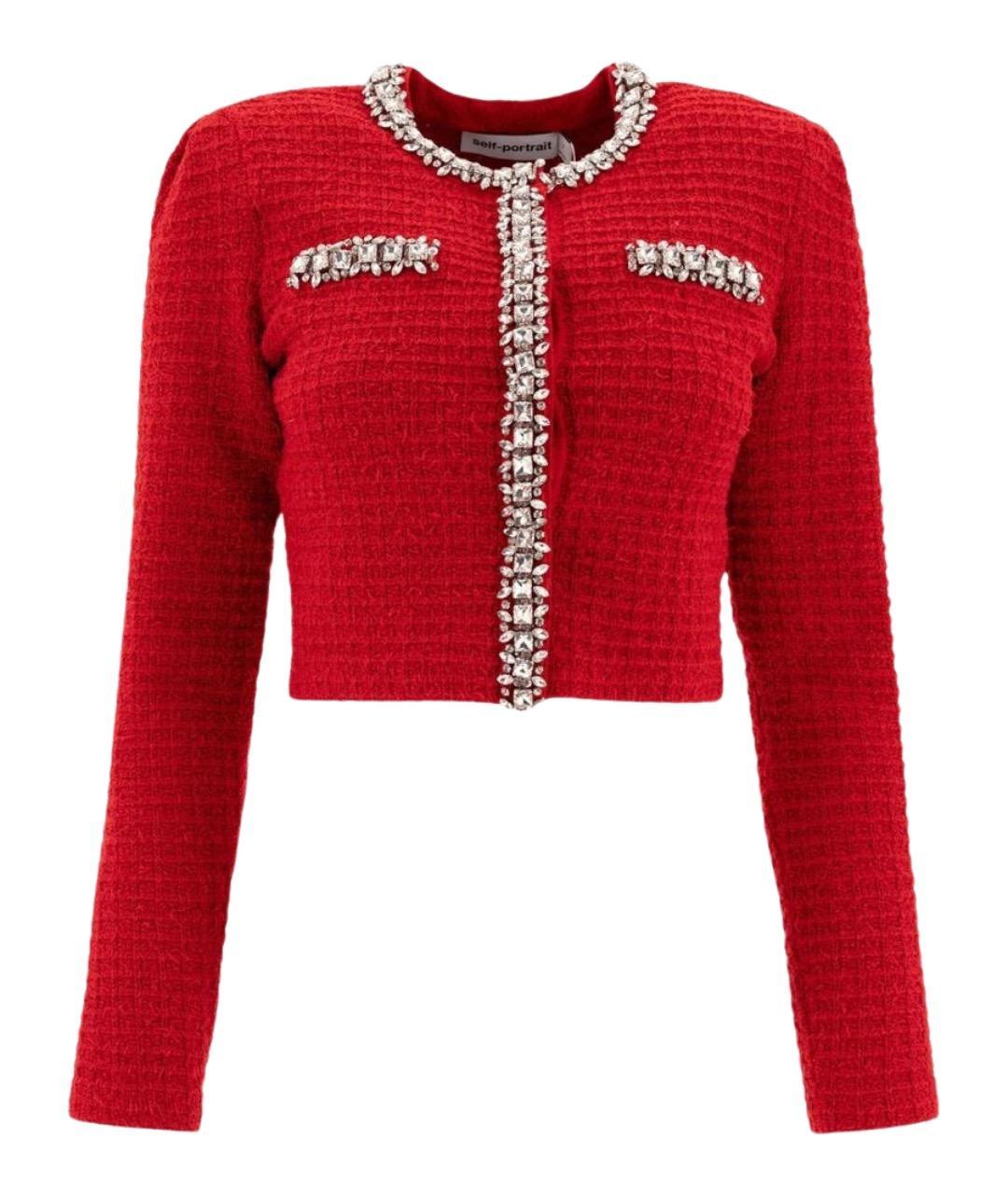 SELF-PORTRAIT Красный полиэстеровый жакет/пиджак, фото 1