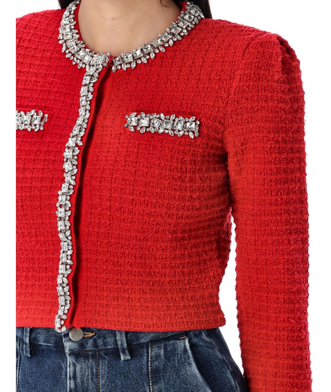 SELF-PORTRAIT Красный полиэстеровый жакет/пиджак, фото 4