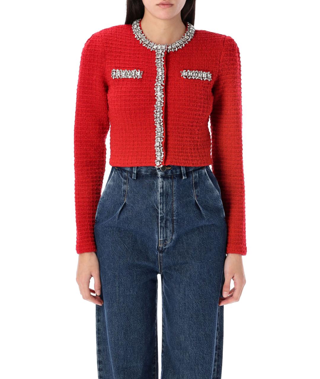 SELF-PORTRAIT Красный полиэстеровый жакет/пиджак, фото 2