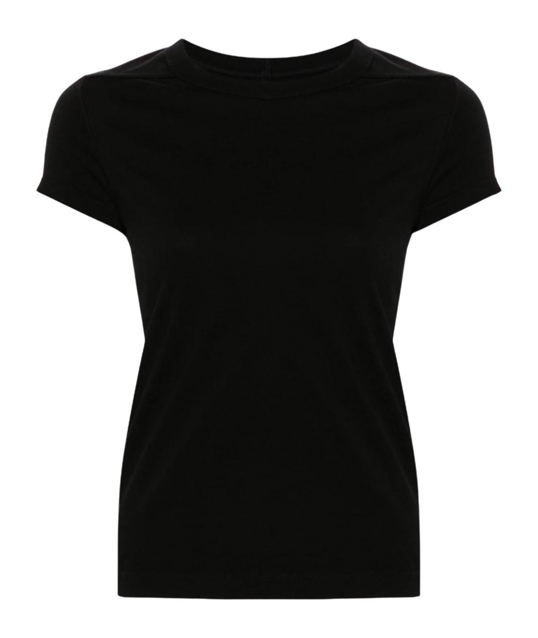 RICK OWENS Черная хлопковая футболка, фото 1