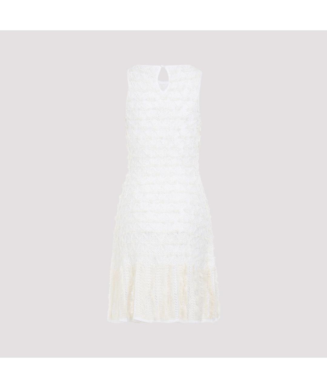 CHLOE Белое вискозное коктейльное платье, фото 2