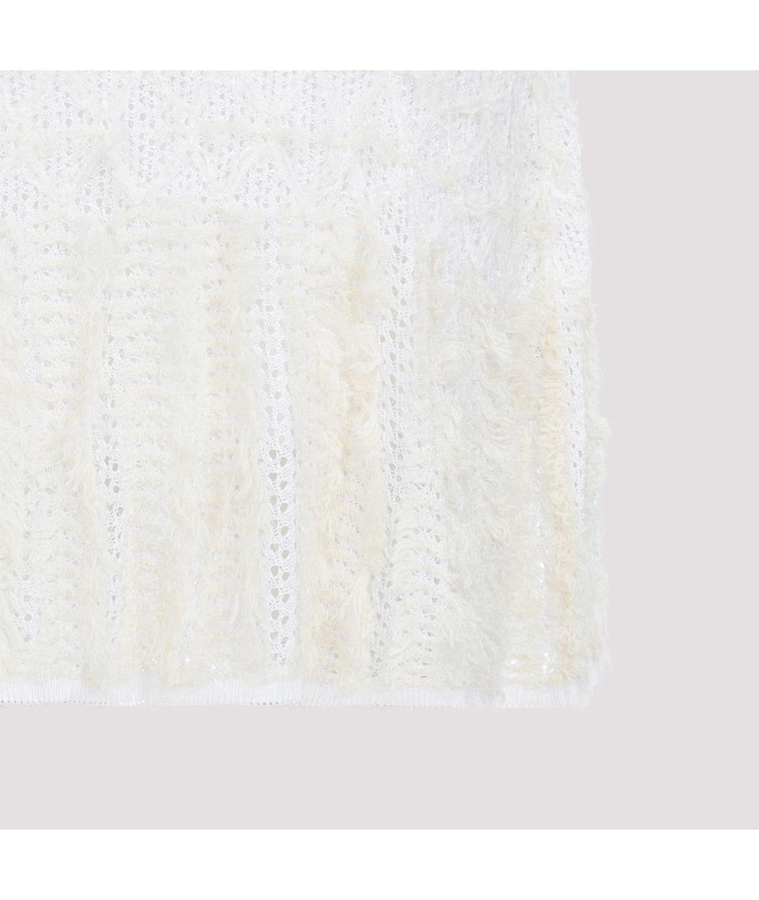 CHLOE Белое вискозное коктейльное платье, фото 3