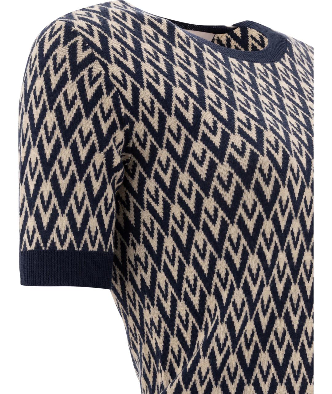 VALENTINO Мульти шерстяная футболка, фото 4