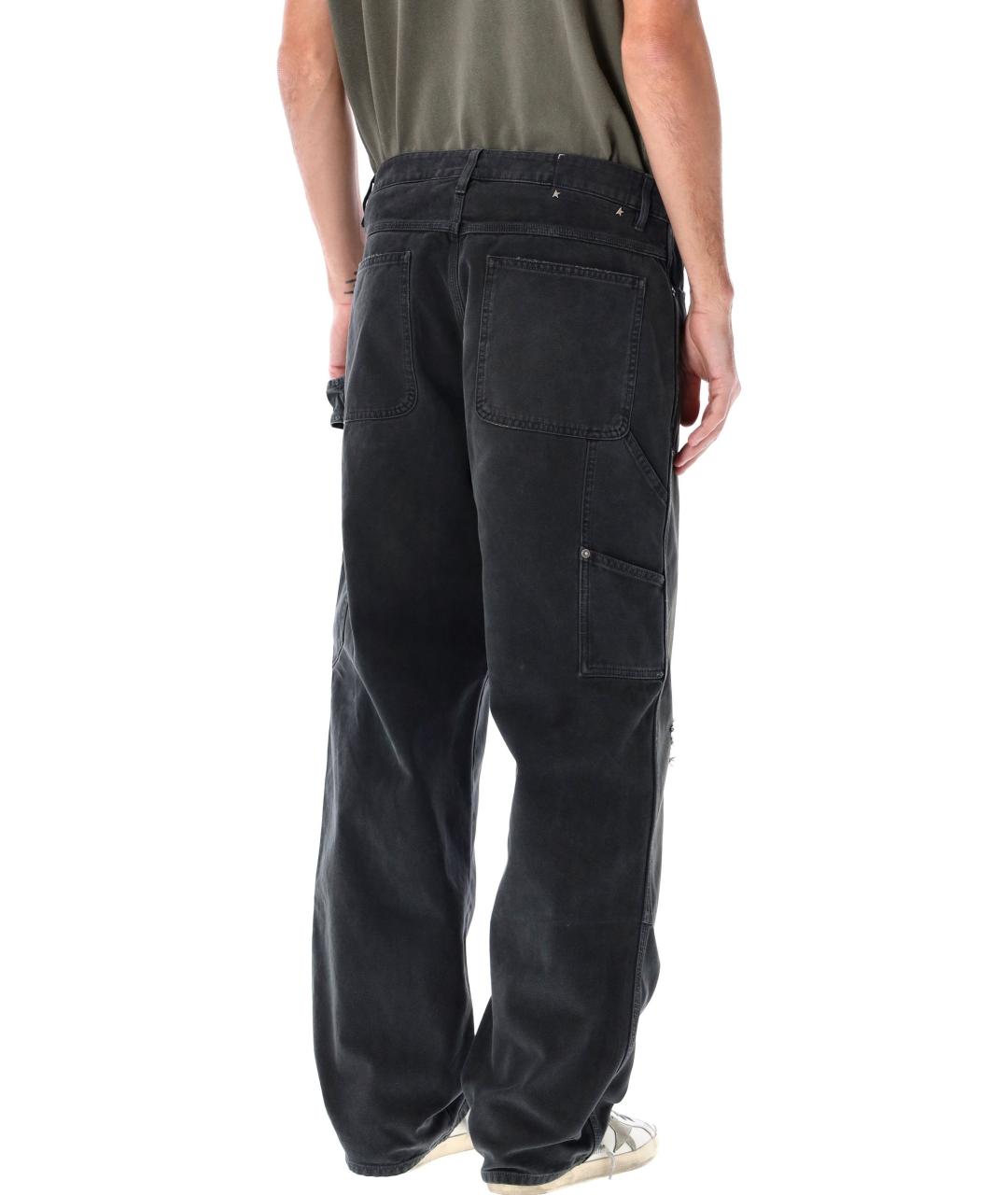 GOLDEN GOOSE DELUXE BRAND Черные хлопковые повседневные брюки, фото 3