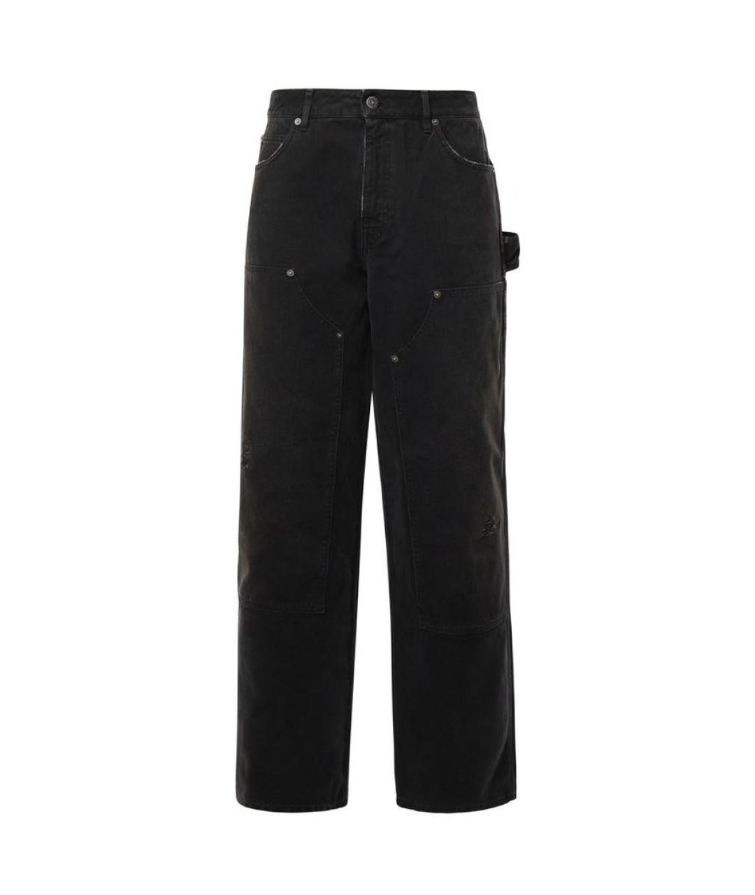 GOLDEN GOOSE DELUXE BRAND Черные хлопковые повседневные брюки, фото 1