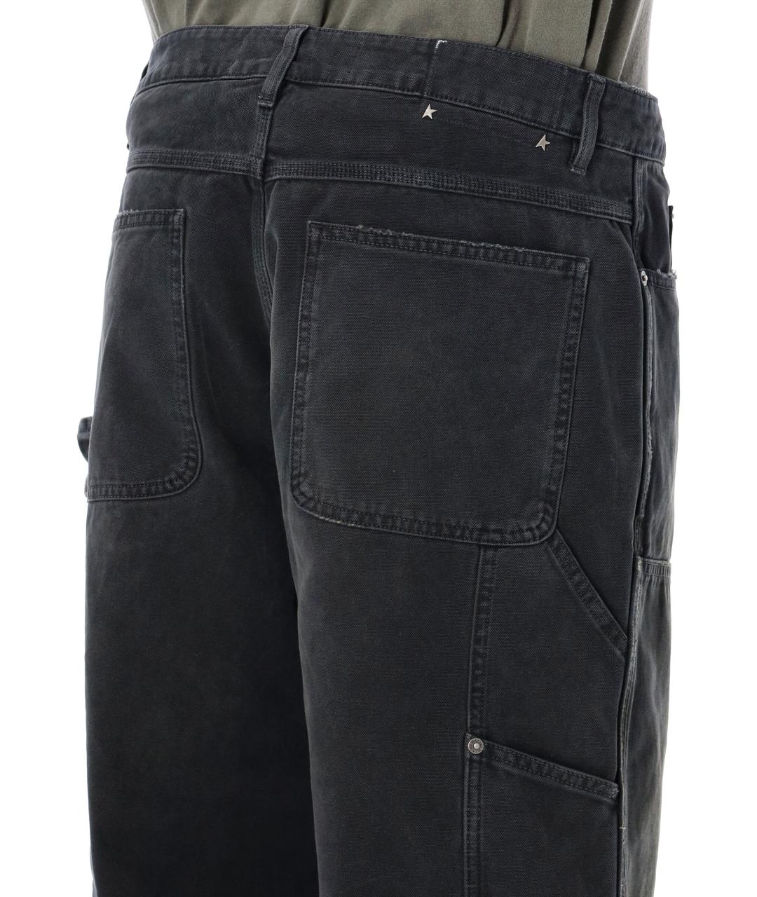 GOLDEN GOOSE DELUXE BRAND Черные хлопковые повседневные брюки, фото 4