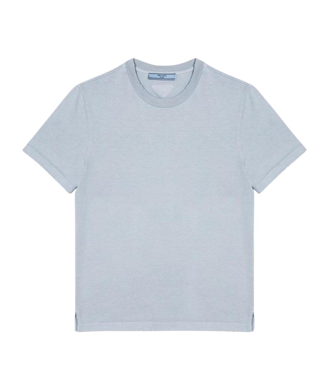 PRADA Голубая хлопковая футболка, фото 1