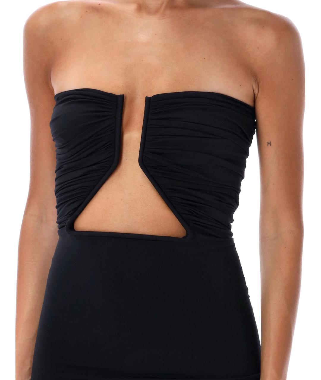 RICK OWENS Черное полиамидовое вечернее платье, фото 4