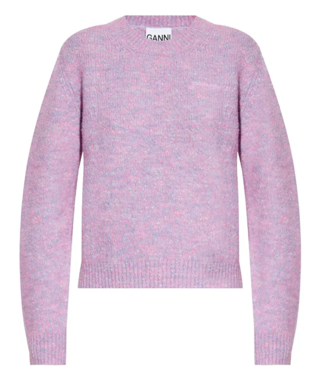 GANNI Розовый хлопковый джемпер / свитер, фото 1