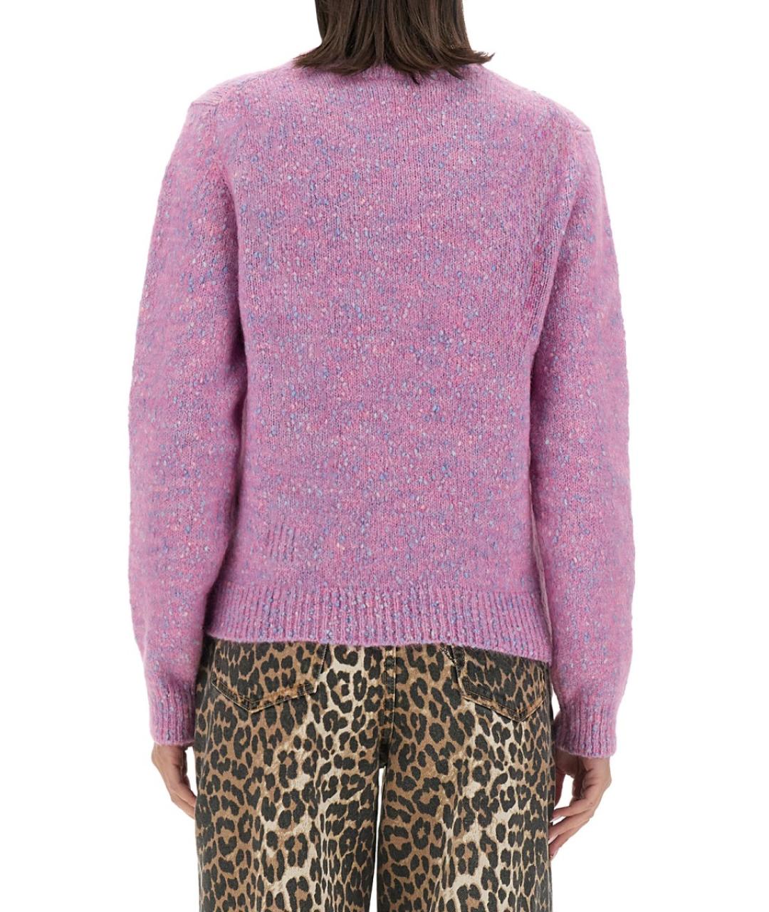 GANNI Розовый хлопковый джемпер / свитер, фото 5