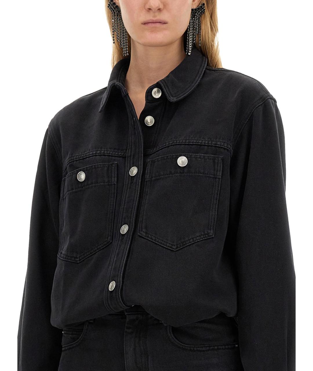 ISABEL MARANT Черная хлопковая рубашка, фото 5