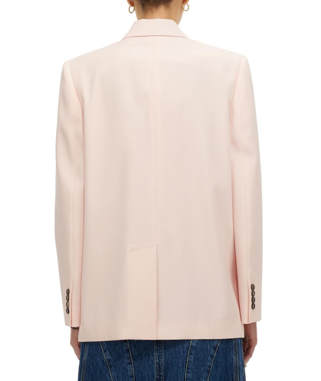ALEXANDER MCQUEEN Розовый шерстяной жакет/пиджак, фото 4