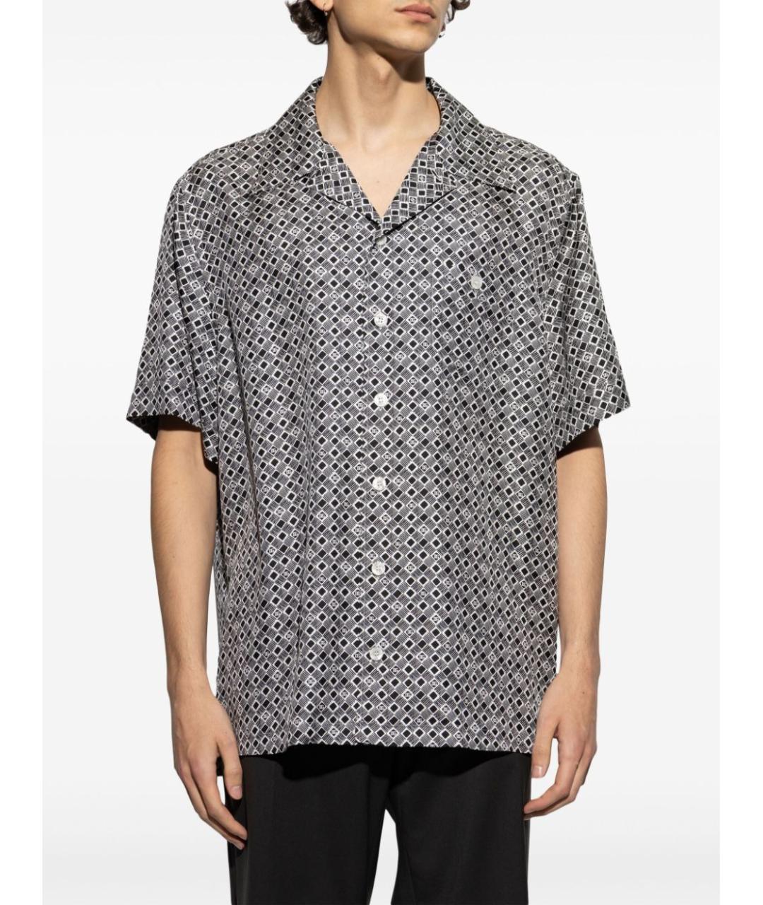 DOLCE&GABBANA Черная шелковая кэжуал рубашка, фото 3