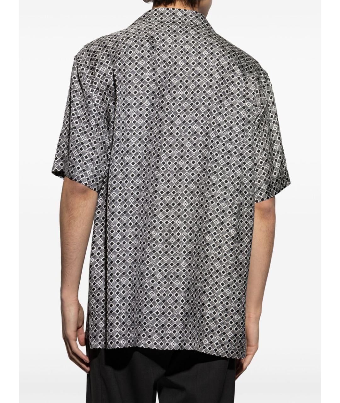 DOLCE&GABBANA Черная шелковая кэжуал рубашка, фото 4