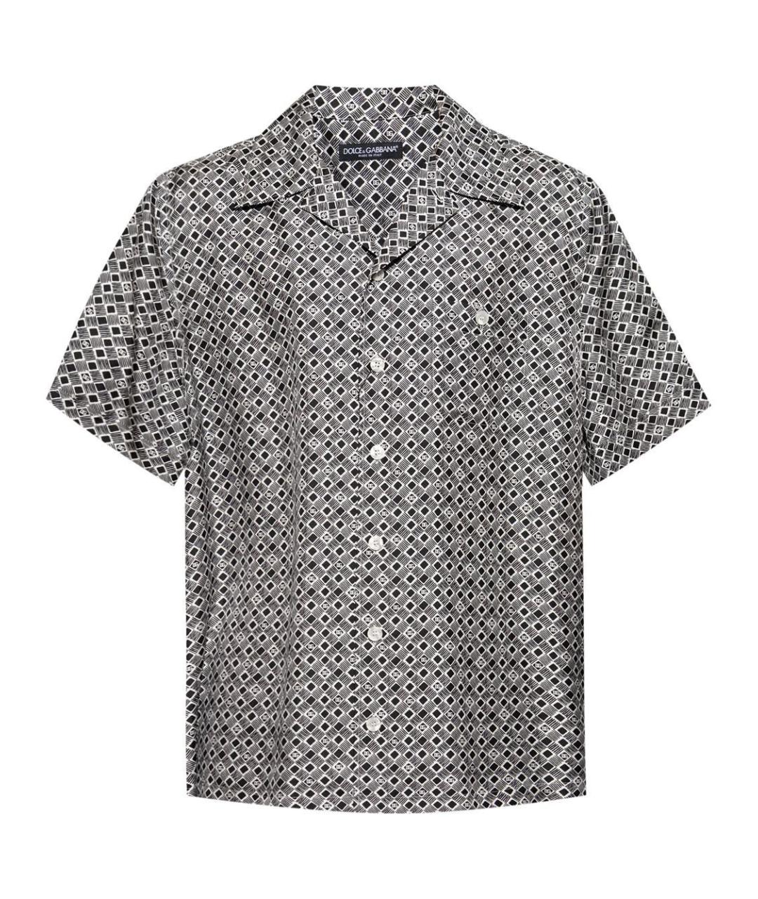 DOLCE&GABBANA Черная шелковая кэжуал рубашка, фото 1