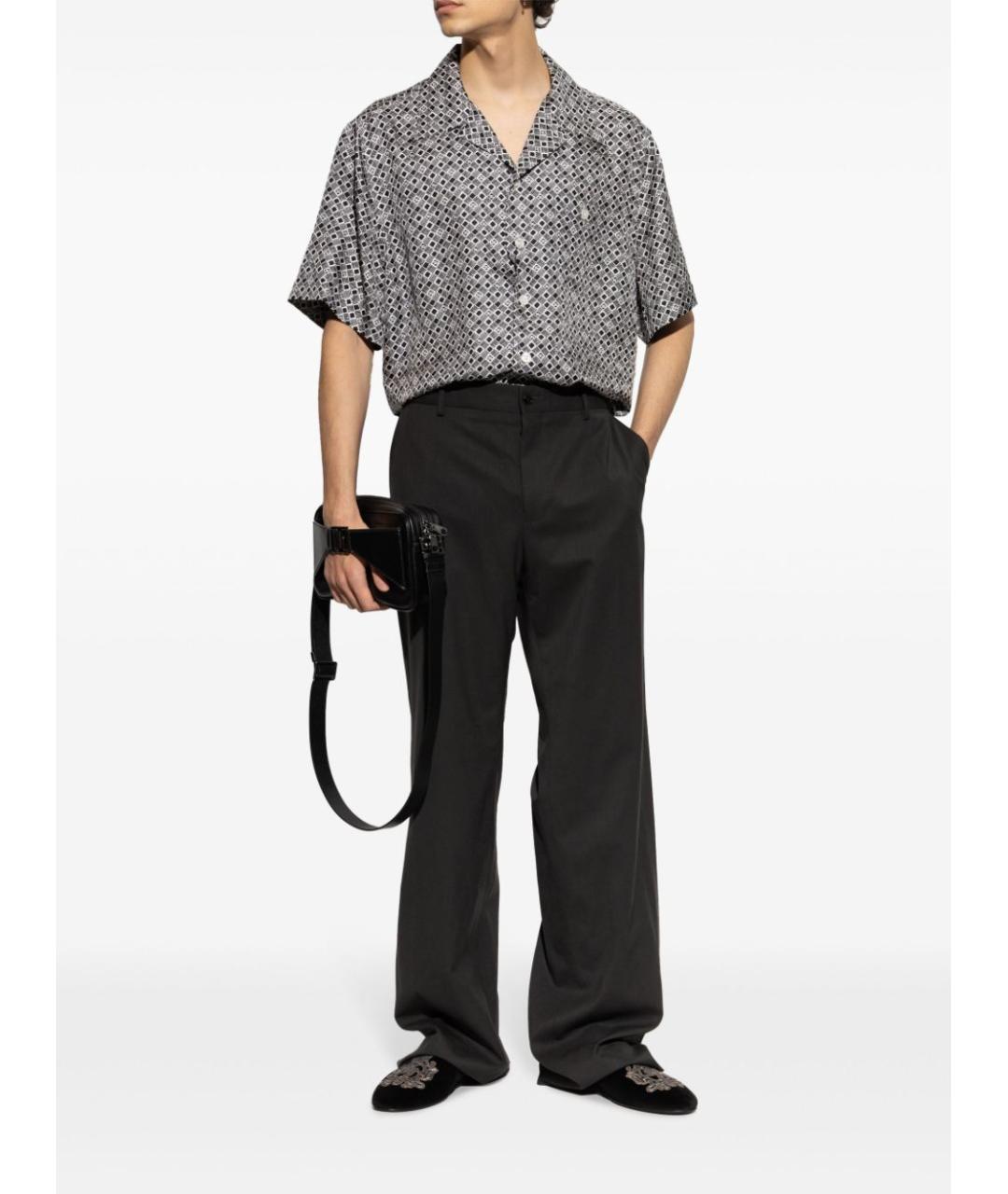 DOLCE&GABBANA Черная шелковая кэжуал рубашка, фото 2