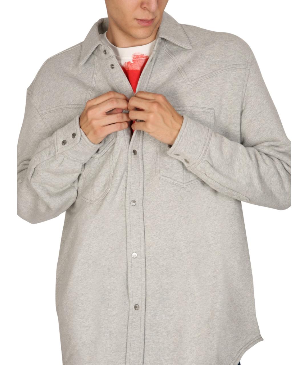 DIESEL Серый хлопковый джемпер / свитер, фото 4