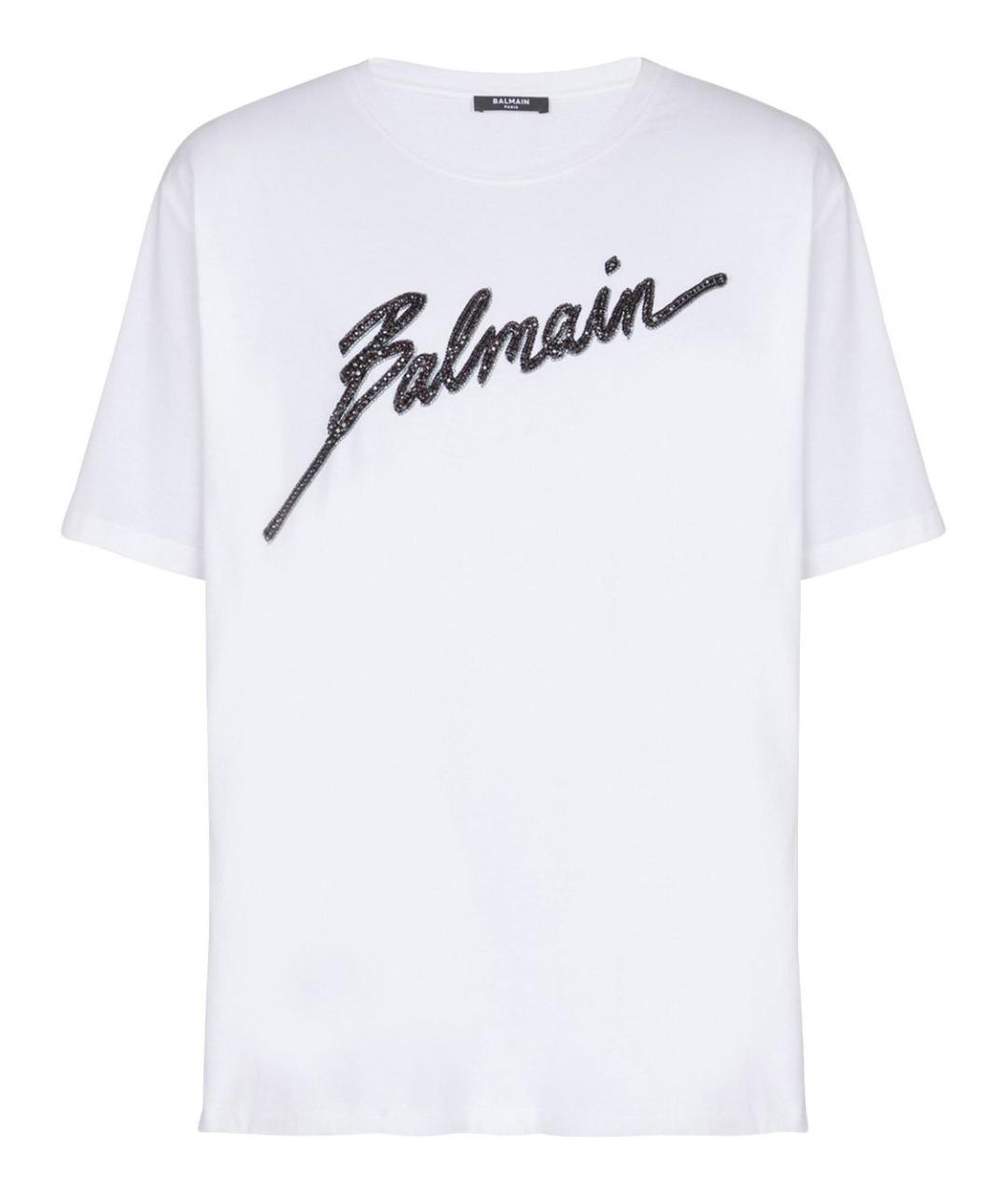 BALMAIN Белая хлопковая футболка, фото 1