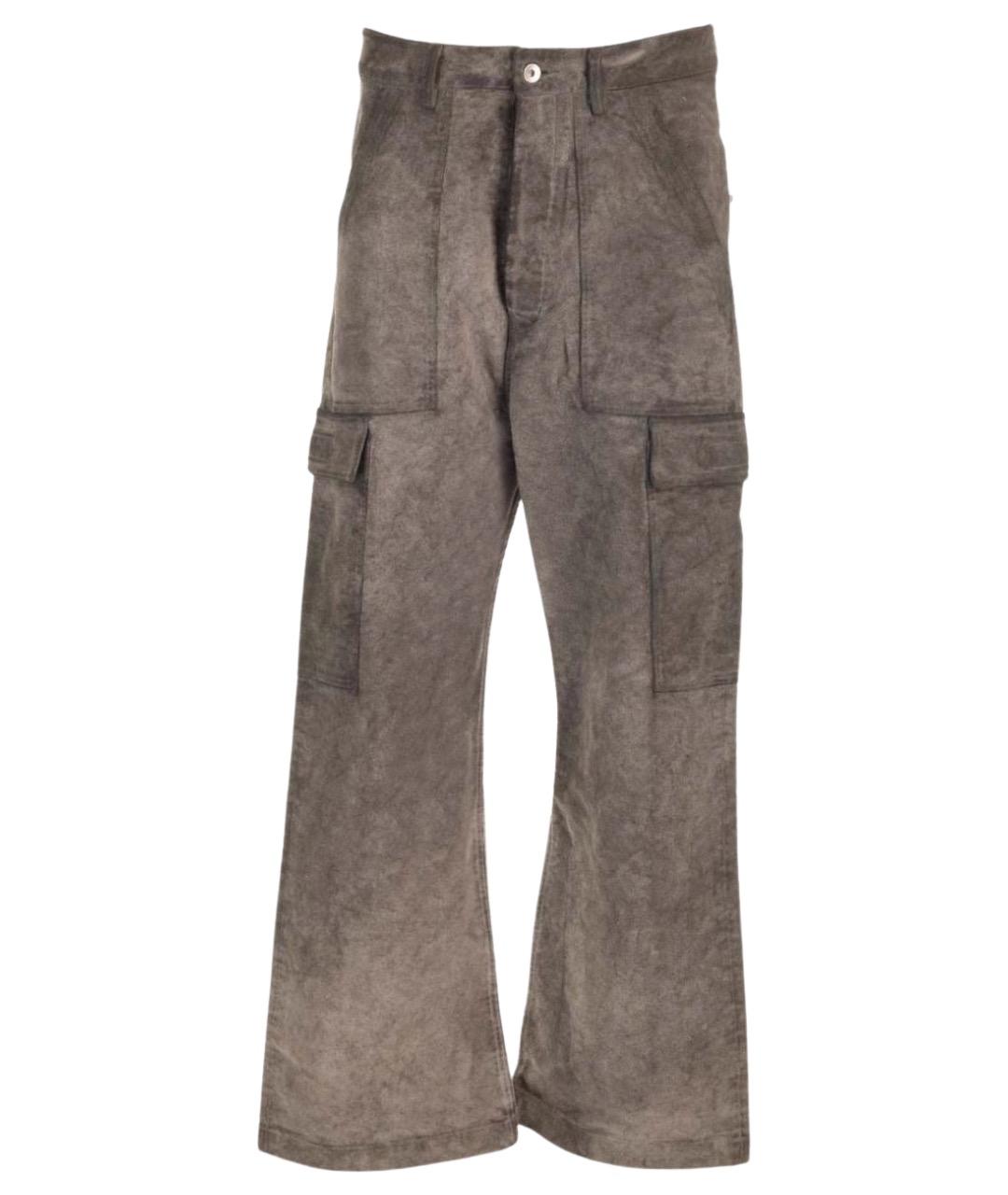 RICK OWENS DRKSHDW Бежевые хлопковые повседневные брюки, фото 1