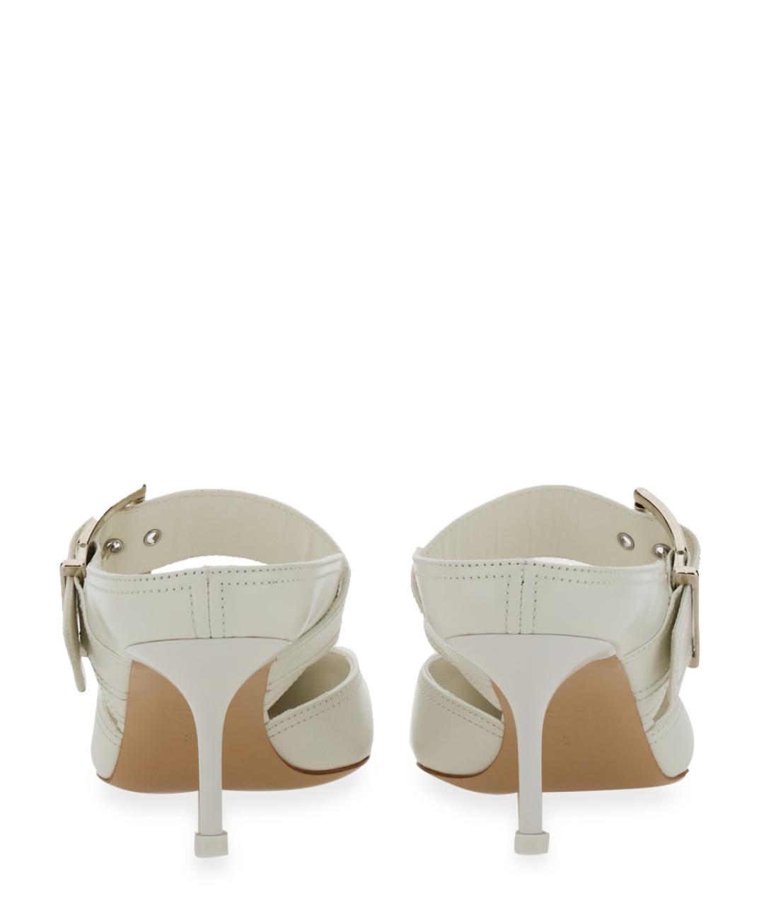 ALEXANDER MCQUEEN Белые кожаные мюли, фото 3