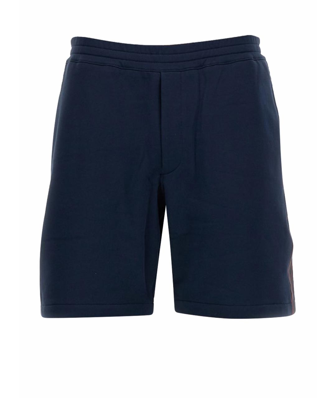 ALEXANDER MCQUEEN Синие хлопковые шорты, фото 1