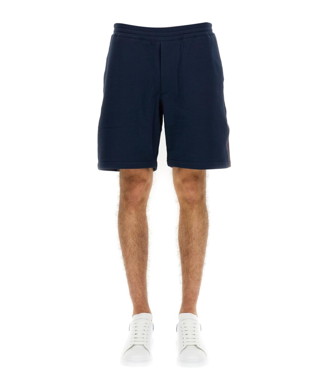 ALEXANDER MCQUEEN Синие хлопковые шорты, фото 5