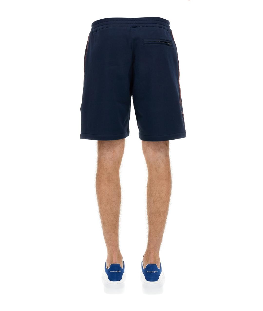 ALEXANDER MCQUEEN Синие хлопковые шорты, фото 4