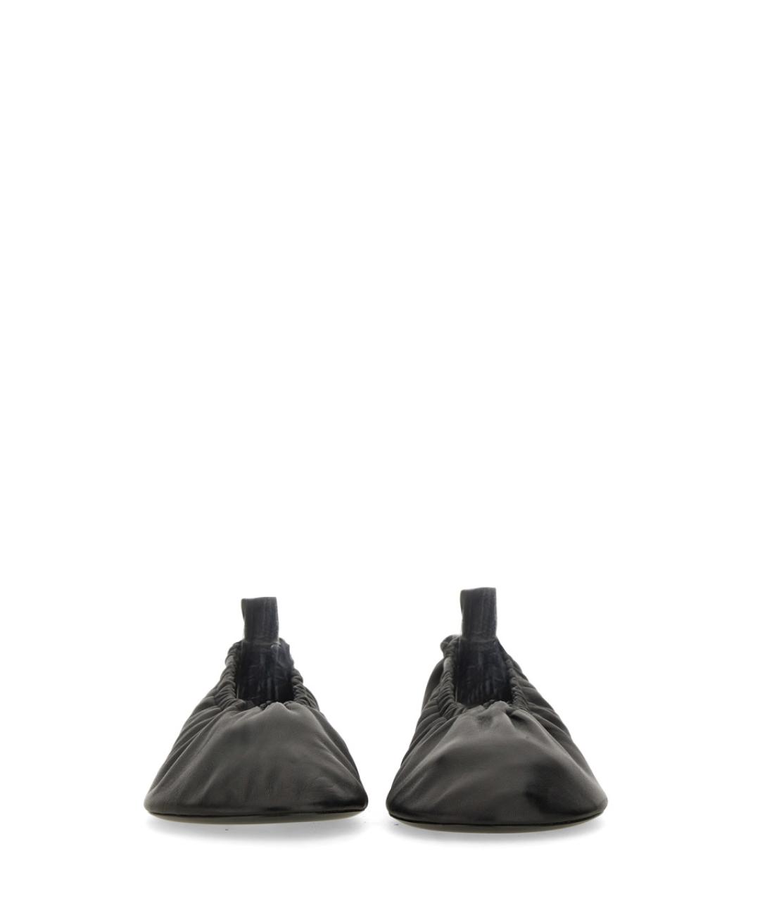 JIL SANDER Черные кожаные балетки, фото 5