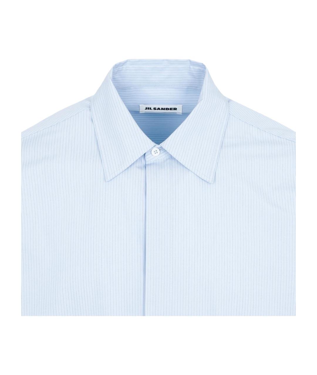 JIL SANDER Голубая хлопковая кэжуал рубашка, фото 3