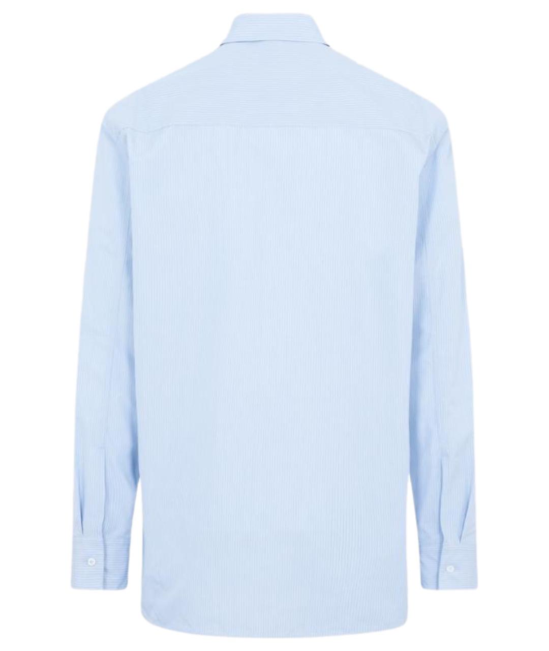 JIL SANDER Голубая хлопковая кэжуал рубашка, фото 2