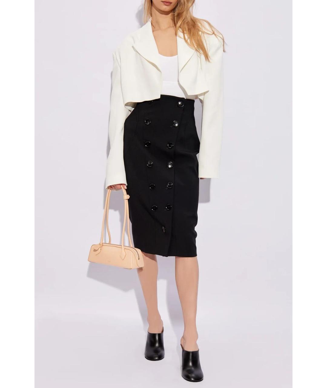 ALAIA Черная шерстяная юбка миди, фото 4