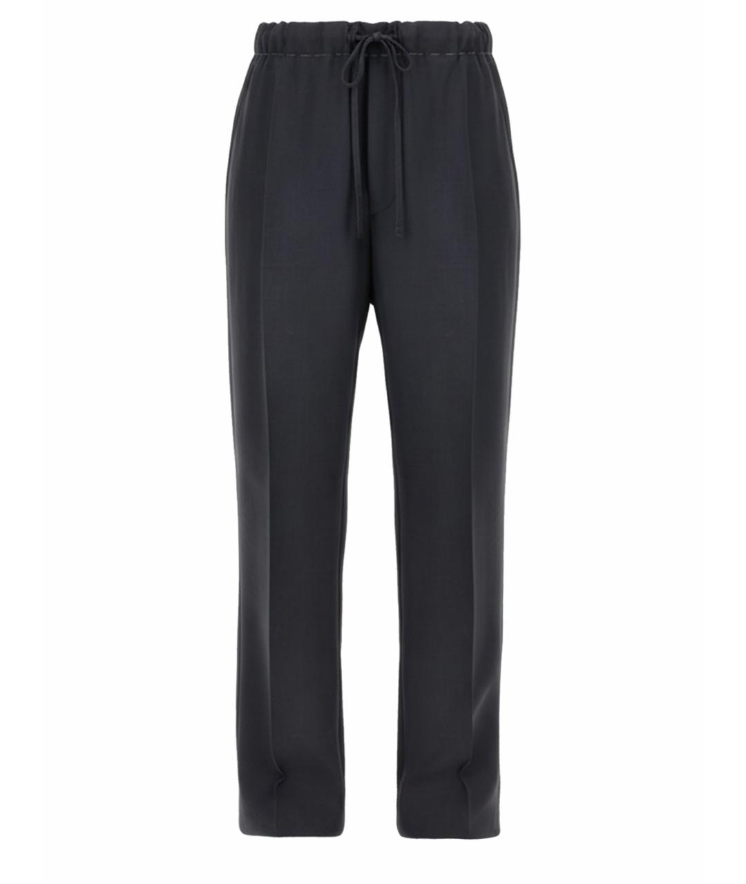 MAISON MARGIELA Серые шерстяные прямые брюки, фото 1