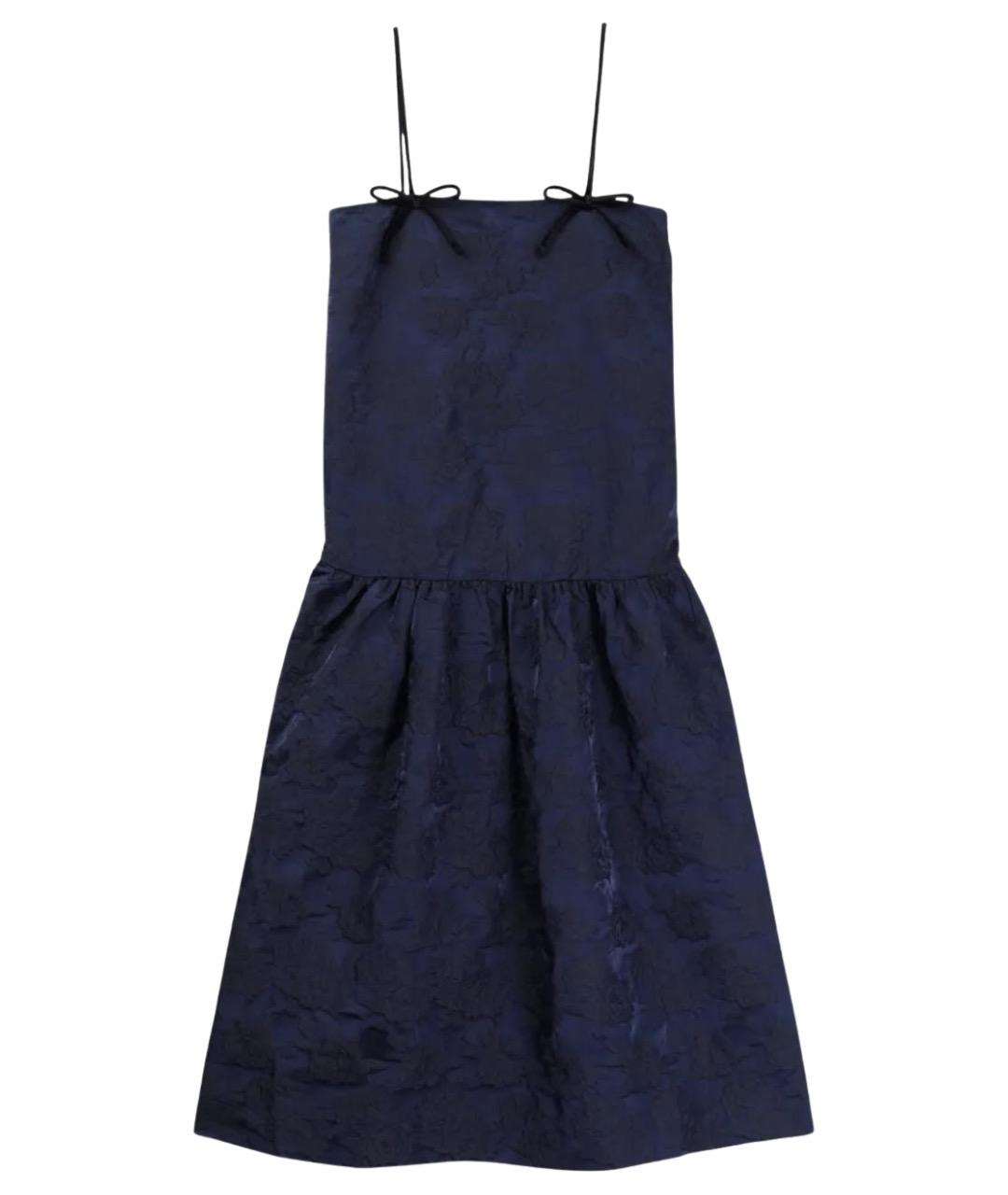 GANNI Синее полиэстеровое повседневное платье, фото 1